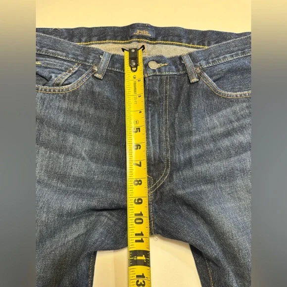 Polo Ralph Lauren Mens Varick Slim Straight Blue Denim Size 36X32 (38X31) Actual - Picture 10 of 12